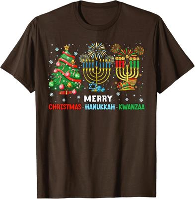 Christmas Hanukkah Happy Holidays Matching Fun Unisex T-Shirt