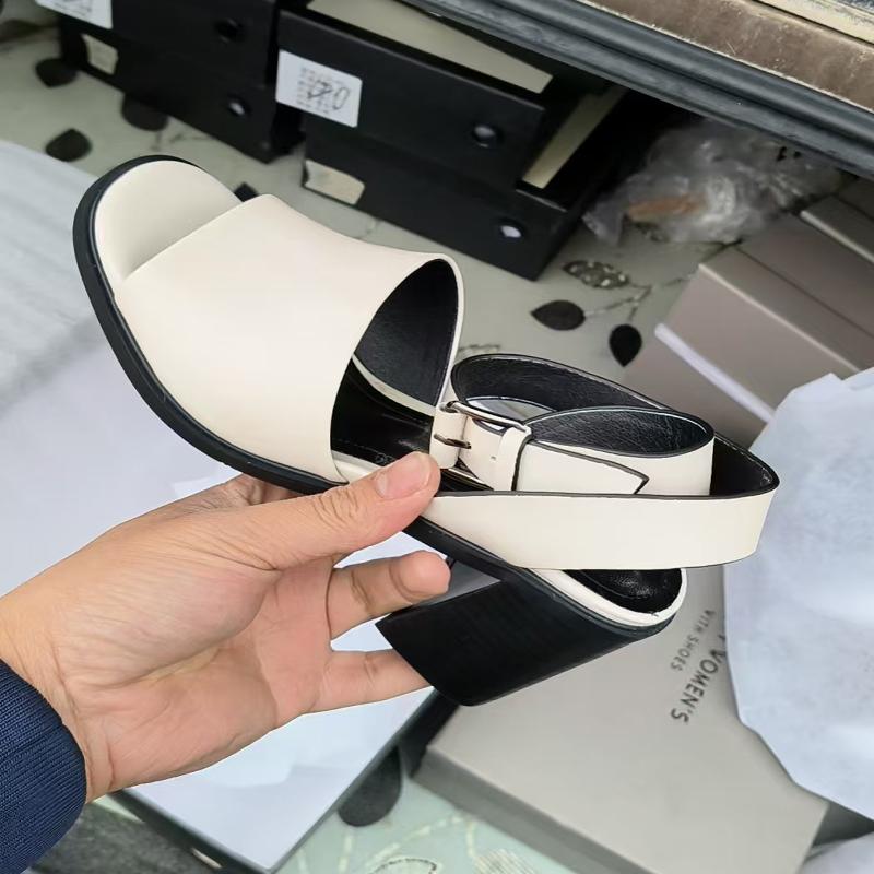 Fashion Fashion Genuine Leather Women Sandals 2025 Summer New Shoes Open Toe Rome Style High Heels Fashion Buckle Gladiator Shoes Woman