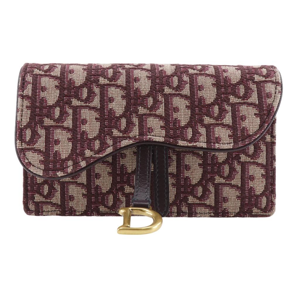 

Dior saddle Waist bag Trotter 2-way clutch Bordeaux canvas Women Used