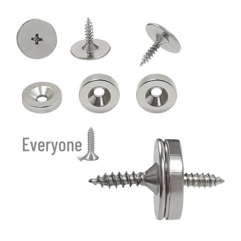 Catturaporta Magnetico Ultra-Sottile da 1,2 kg per Armadio in Vetro o Porta Scorrevole, Spazio Zero, Cattura Rotonda Magnetica Forte.