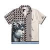 Maglietta Polo Stampata con Icona Scuro Uomo Estate Streetwear Camicie da Uomo Camicie Hawaiane Uomo