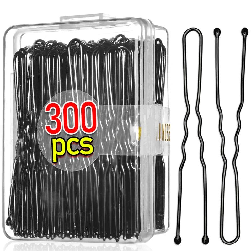 Schwarze Haarklammern U-förmige Haarnadel Frauen Unsichtbare wellenförmige Haarnadel Frisurstyling Metallhaarklemmen Haarspange Haaraccessoires