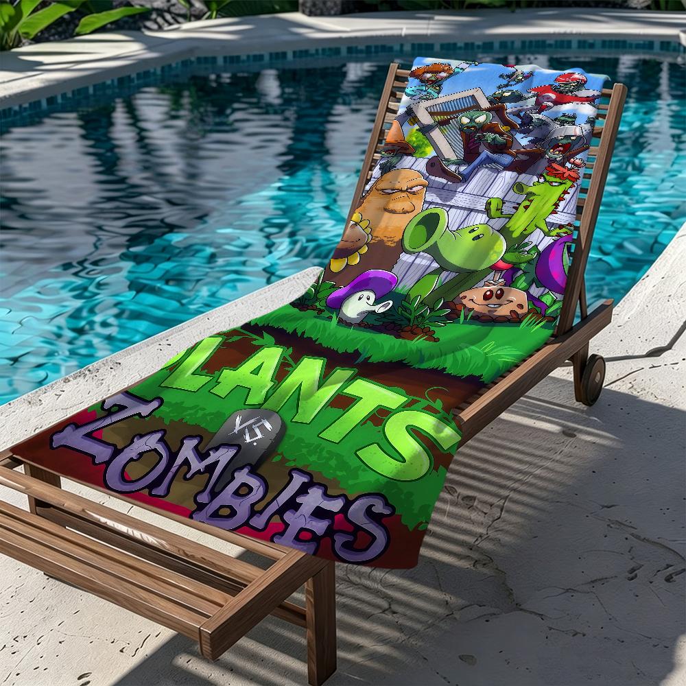 P-plants-s game Towel Large Quick-Drying Z-zombies Microfiber soft Beach Towel for Travel Fitness Sauna Bathing Camping