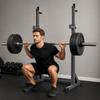 Heavy Duty Barbell Squat Rack Adjustable And Multifunctional Weight Power Stand For Home Gym Black