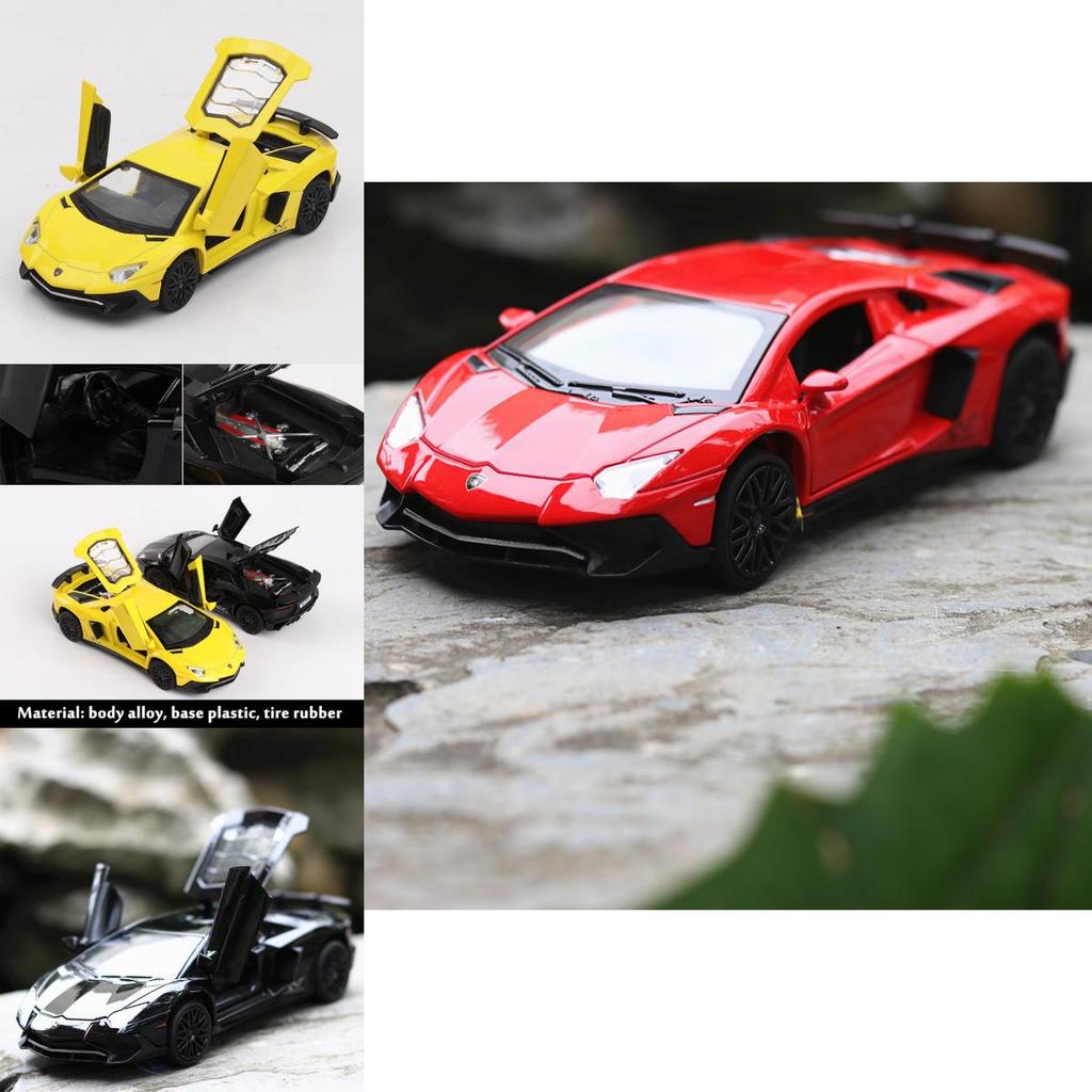 Exquisite 1/32 Diecast Lamborghini Aventador Lp740 Car Model With Sound And Light