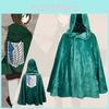 Titan Attack On Green Cloak Cosplay Costume Halloween Party Stage Performance