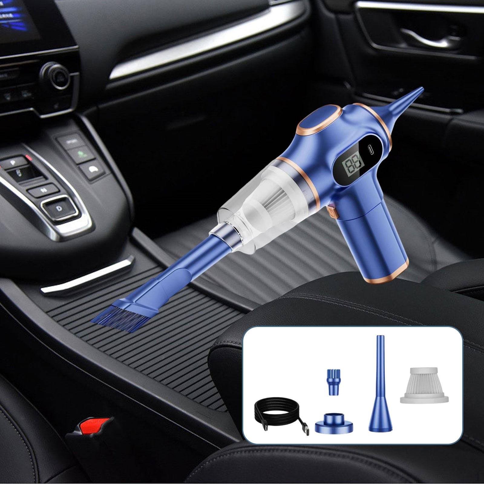 

Компактный беспроводной автомобильный пылесос с мощным всасыванием Double Filter Blue