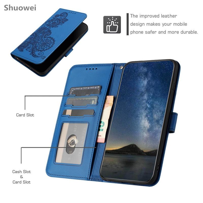 Pour Tecon Camon 20 30 30C 30S 40 Premier Pop 7 8 Pova 3 Pro 4G 5G Étui de Téléphone Fente pour Carte Étui Portefeuille à Rabat en Cuir
