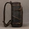Vintage Genuine Leather Men's Backpack Large capacity travel bag crazy horse leather male 14" Laptop travel backpacks school Bag