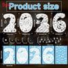 Deer Christmas 2026 Snowman Pvc Window Decals Holiday Home Decor Set Stickers