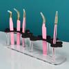 Acrylic Black White Hold Tweezers Lash Tools Eyelash Holder For Eyelash Extension Lash Tile Eyelash Shape Tweezers