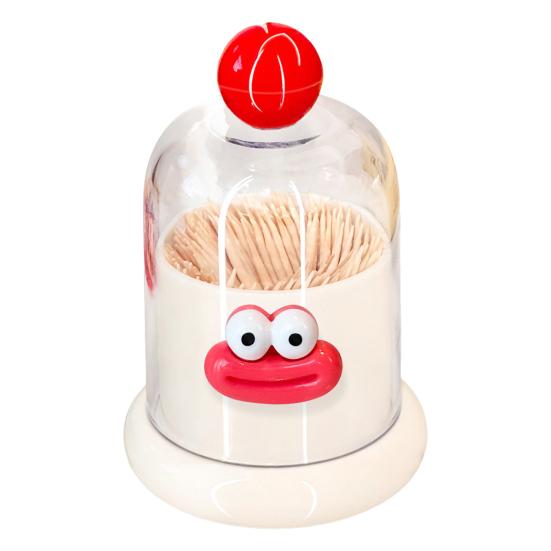 Cartoon Toothpick Holder With Removable Dust Cover Plastic Toothpick Dental