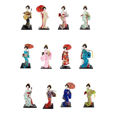 12" Japanische Geisha Orientalische Puppe Sammlerfigur Dame Statuette Asiatische Geisha Puppe für Regal Home Office Tischdekoration