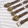 European and American Retro Street Fashion Hollow Ring Splicing Characteristic Waist Belt Versatile Bead Women's Belt