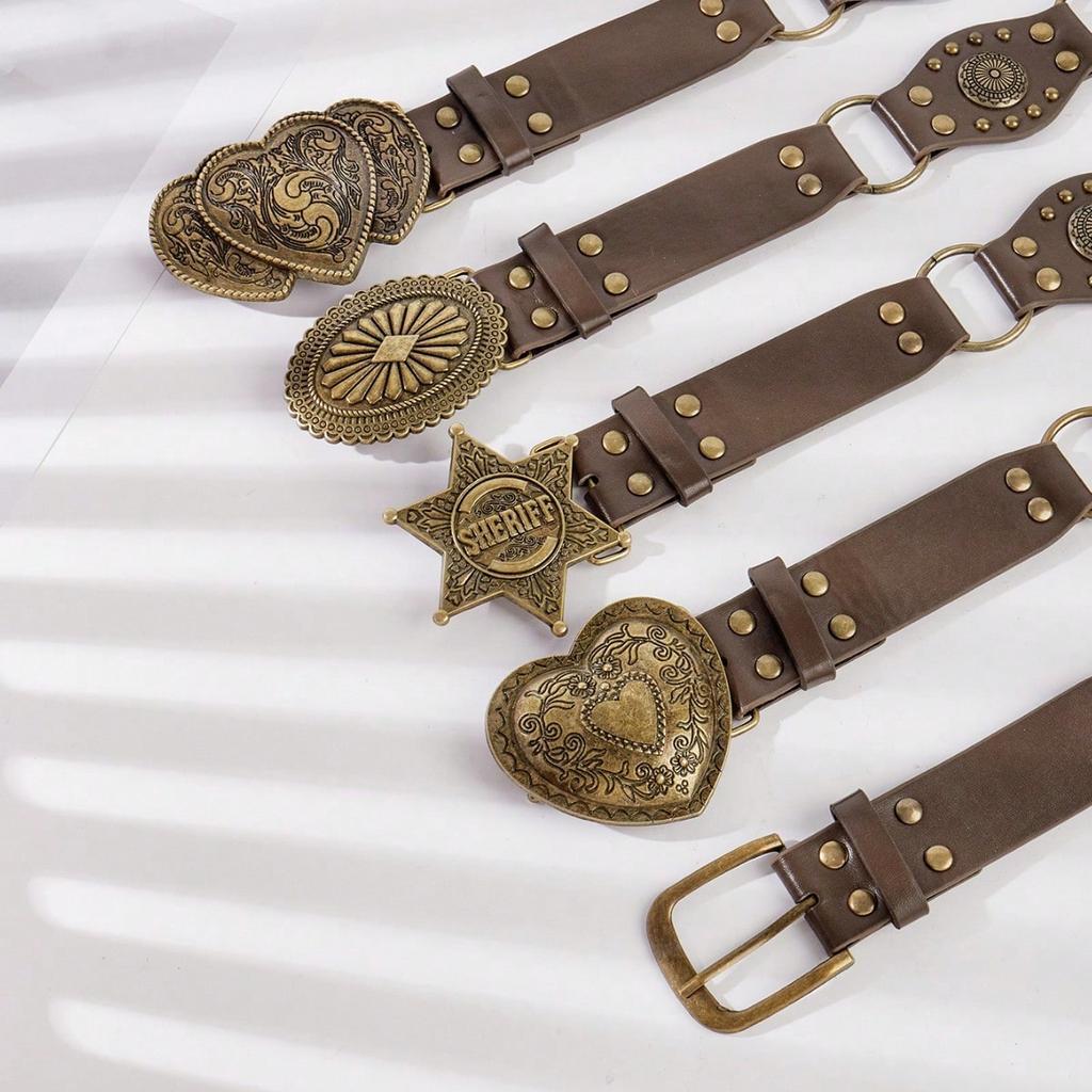 European and American Retro Street Fashion Hollow Ring Splicing Characteristic Waist Belt Versatile Bead Women's Belt