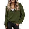 Autumn Winter Womens Oversized Sweatshirt Half Zip Hoodie Quarter Zip Long Sleeve
