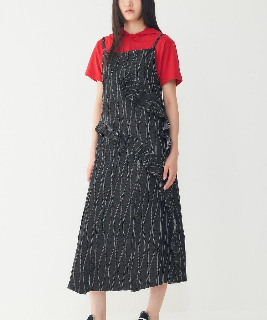 STUDIO TOMBOY Wave Stitch Sleeveless Dress_Black 9106241227