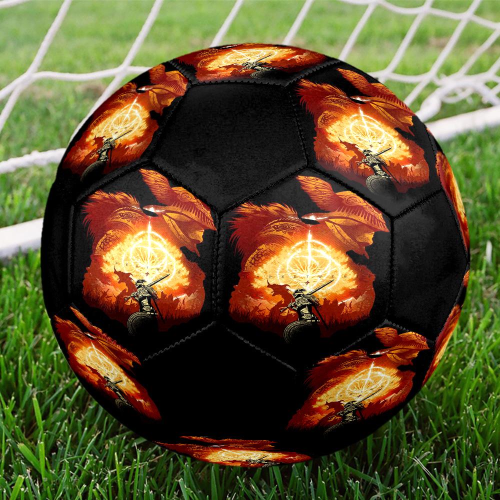 Elden Ring Indoor Soccer Ball Colorful Machine Stitched PVC Size 5 Team Training Competition Ready Durable High-Bounce Cool Sports Gift