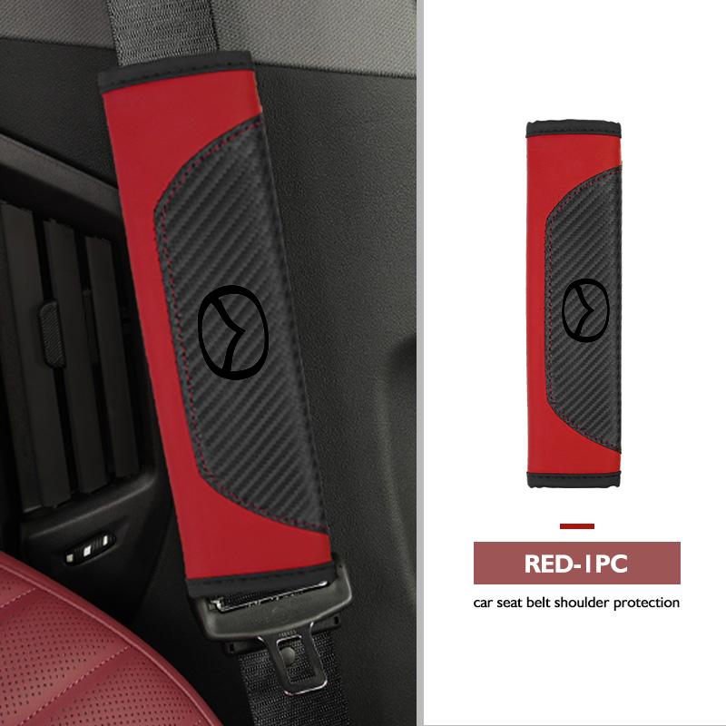 For Mazda Car Seatbelt Shoulder Cover Belt Buckle Anti-Scratch Mat 3 6 CX5 2 CX3 CX9 MX5 RX8 Axela Demio Atenza MS