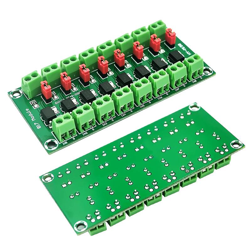 Module d'isolation optocoupleur: Carte de contrôle d'isolation de tension 2/8 voies avec optocoupleurs 817