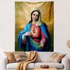 Holy Mary Sacred Heart Tapestry Design Patterned Tapestry Home Decor, Suitable for Bedroom and Living Room, Gift