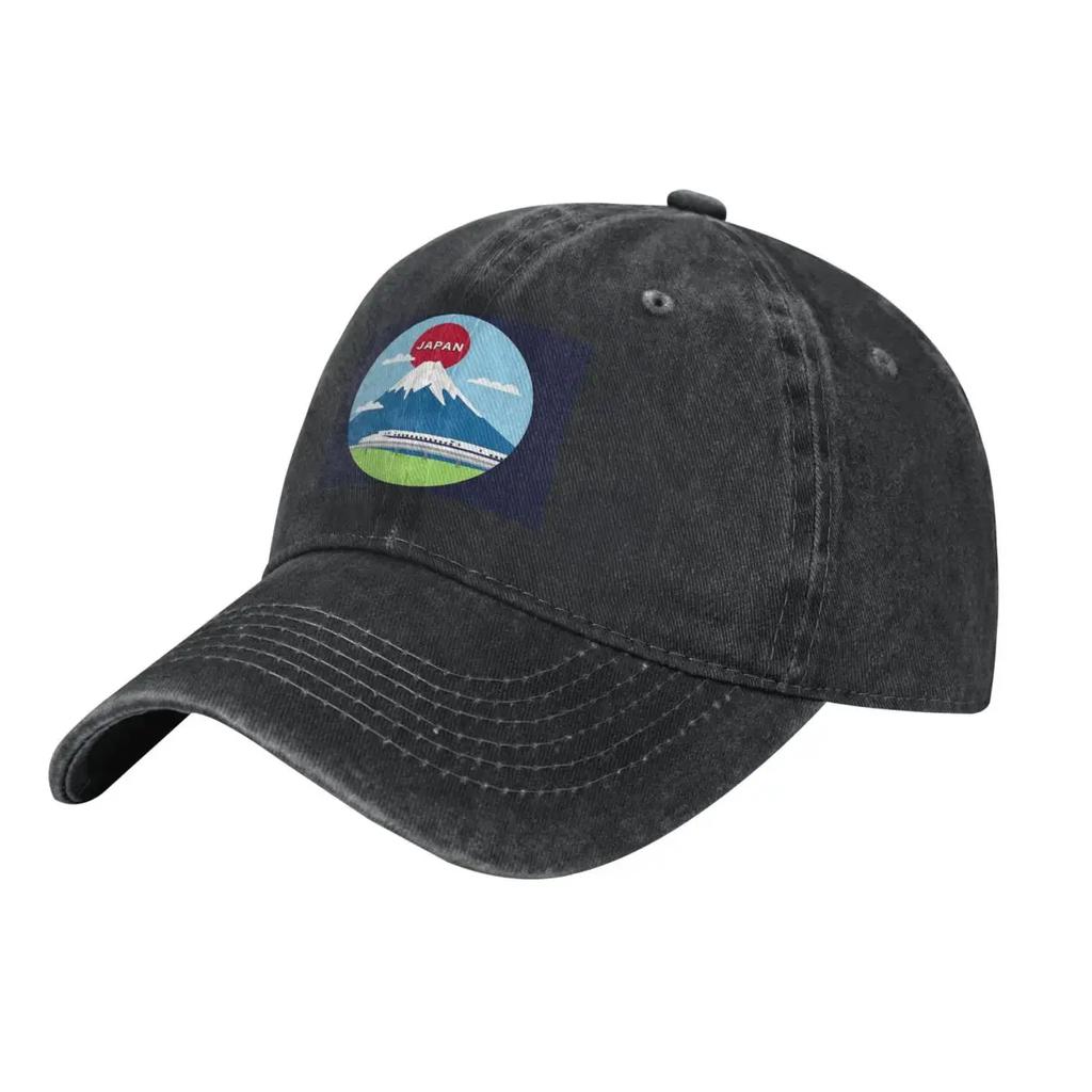 Японские скоростные поезда Синкансэн Бейсболки Snapback Выстиранные джинсовые кепки Регулируемая кепка-бейсболка Ковбойская кепка для унисекс