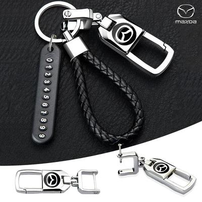 Sleutelhanger met autologo, gemaakt van legering, geschikt voor Mazda 2 4 3 6 CX-5 CX3 CX7 CX9 Atenza Axela MX-5 RX8 RX7 323 auto-accessoires