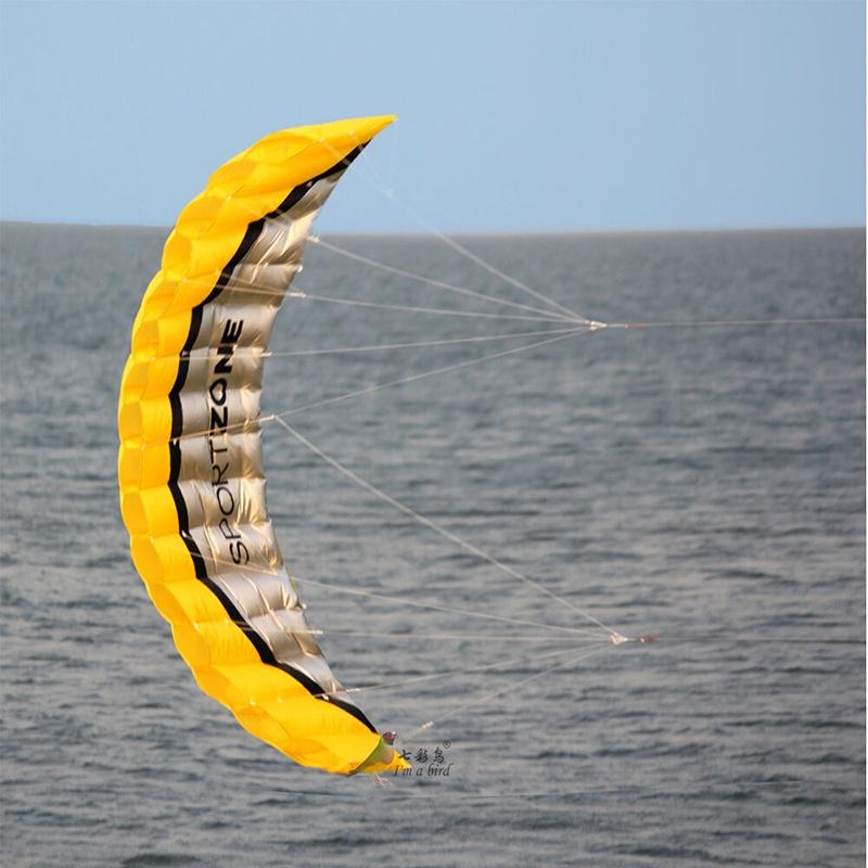 Fashionable 2.5m Dual Line Parafoil Parachute Stunt Kite Exciting For All Ages Outdoors