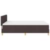 Box Spring Bed with Cushions Dark Brown 140 X 190 Cm Fabric