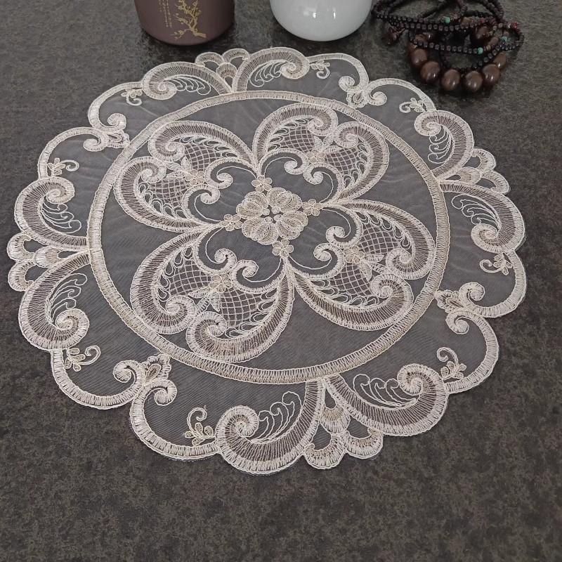 Modern classical embroidery square table mat vase fruit tray table lamp pad cloth furniture cover cloth wedding banquet decor