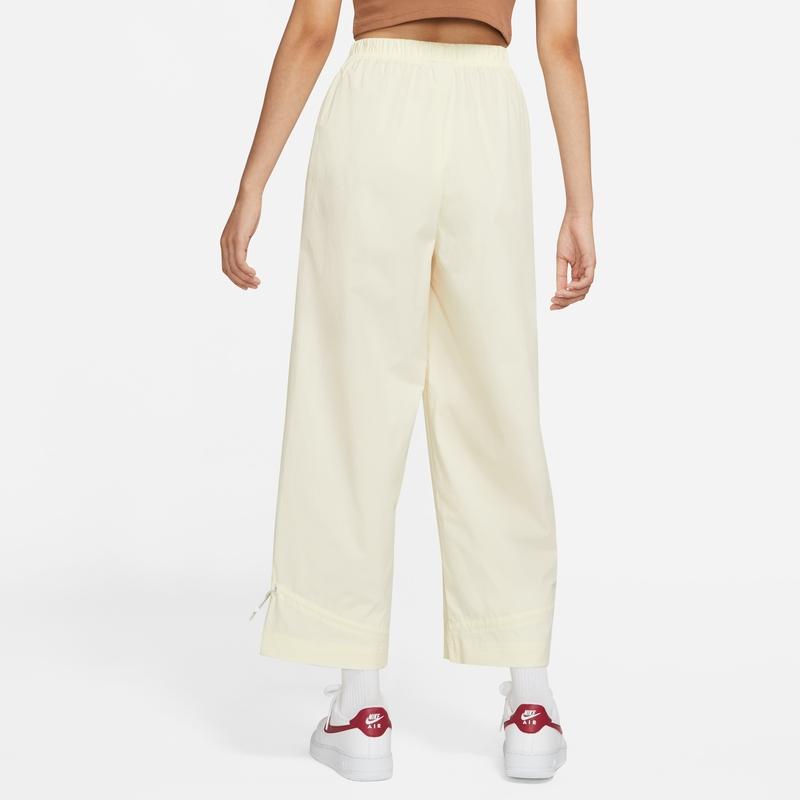 Nike Casual Straight-Leg Drawstring Wide-Leg Pants Women Bottoms Beige DM7910-715
