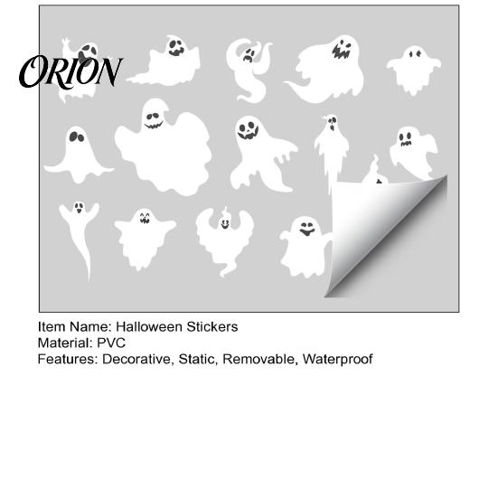 Easy Application Ghost Stickers Halloween Window Clings, Static Stickers, Waterproof Glass Indoor Outdoor Wall Decals Decals, Spooky Home Decor