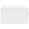 Wall Mounted Nightstand Set 2 pcs High Gloss White Engineered Wood