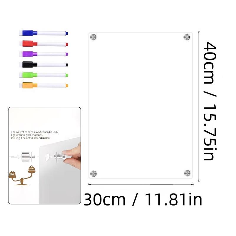 3D Magnetic Acrylic Erasable Note & Planner Board for Refrigerator