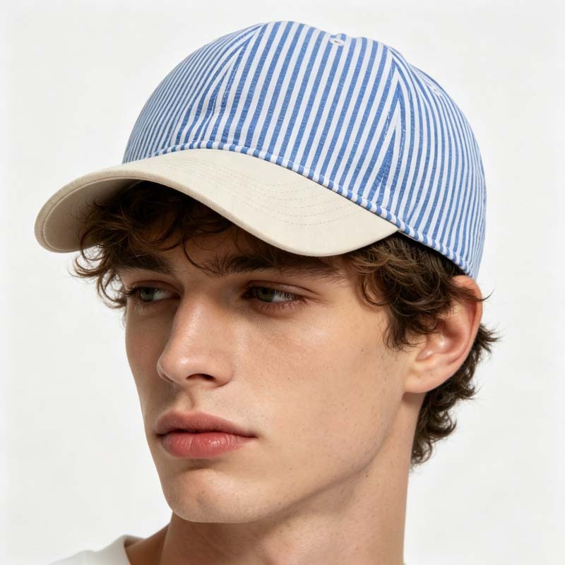 NEUE Mode Koreanischer Stil Gestreiftes Weiches Oberteil Baseballkappe für Damen Herren Sommer Sonnenhut Outdoor Sport Lässig Unisex Papa Hut