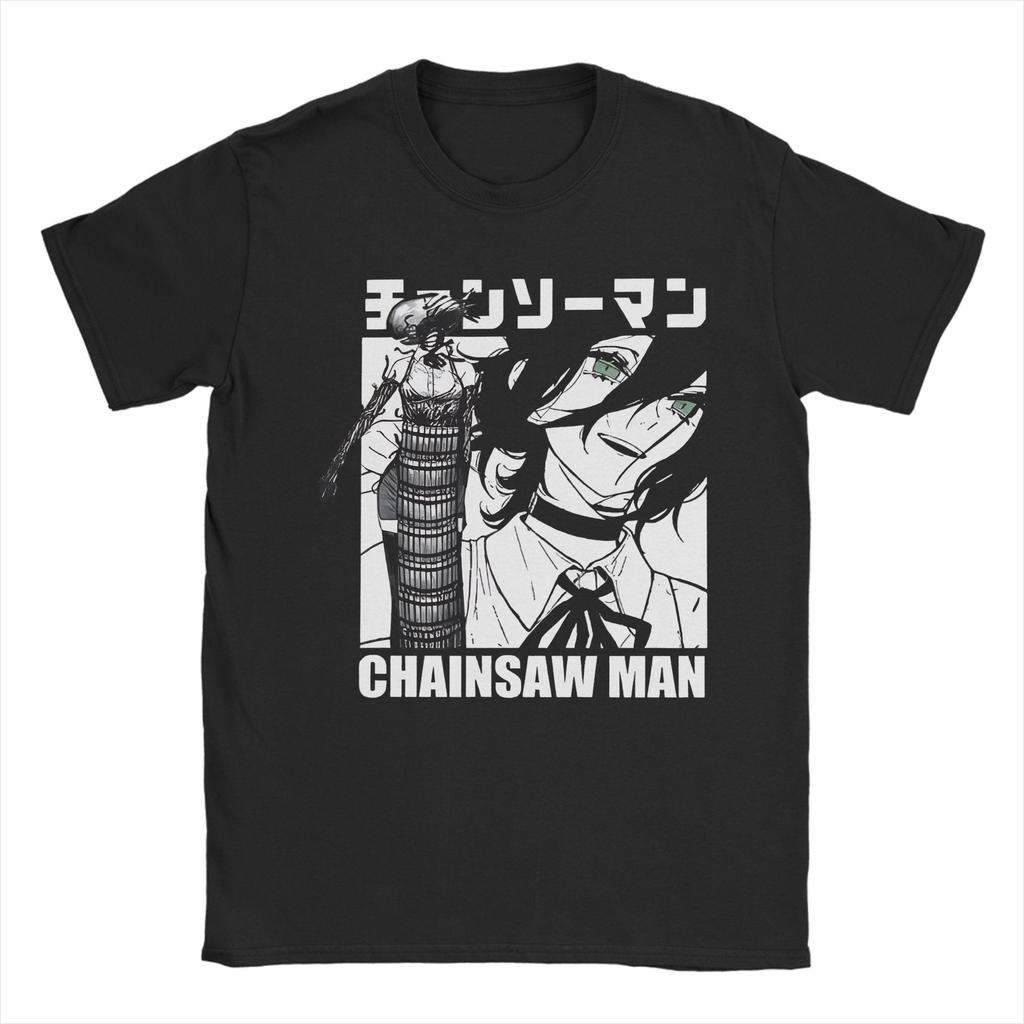Reze Anime Chainsaws Japan Manga Man Outfit Men Women T Shirts 100% Cotton Tee Graphic Print  T-shirt Clothes