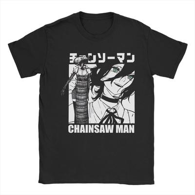 Reze Anime Chainsaws Japan Manga Man Tee Shirt for Men Women Graphic Printing T Shirts 100% Cotton Clothes