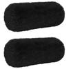 Cushion Cover 2 Pcs HEERLEN Black Ø 15 X 40 Cm PV Fleece