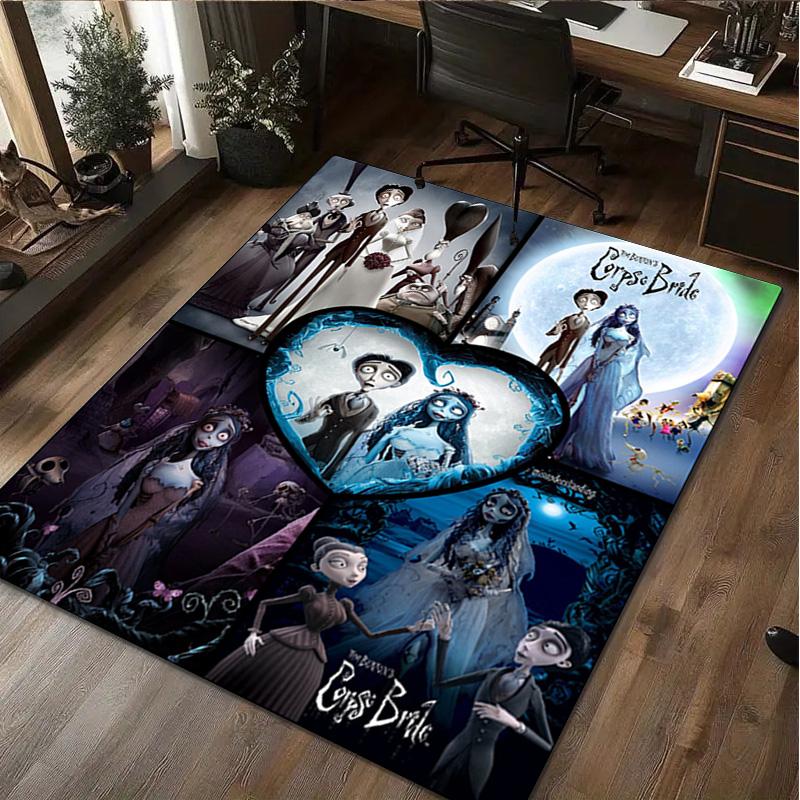 1Pc Corpse Bride Print Rug - Computer Chair Area Rug home decoration Carpet For Living Room Bedroom Flooring Mat