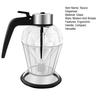 Oil Dispenser Bottle No Mess with Leak-Proof Syrup Pitcher Pump 200ml Clear Glass Sauce Container