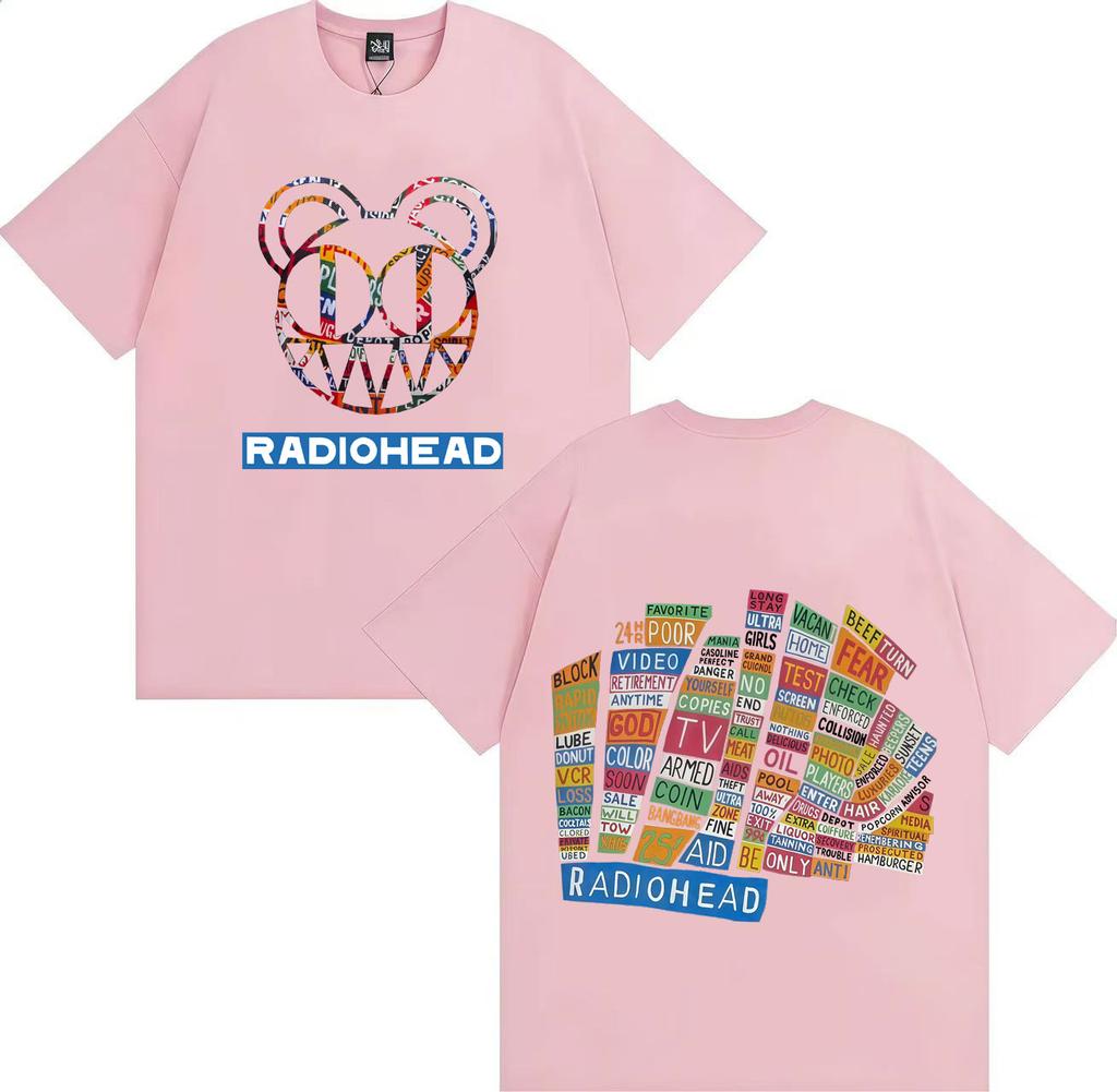 Radiohead T Shirt Hot Sale Popluar T Shirts Mens Womens Short Sleeves Aesthetic Oversized Loose Casual High Street Y2K Clothing
