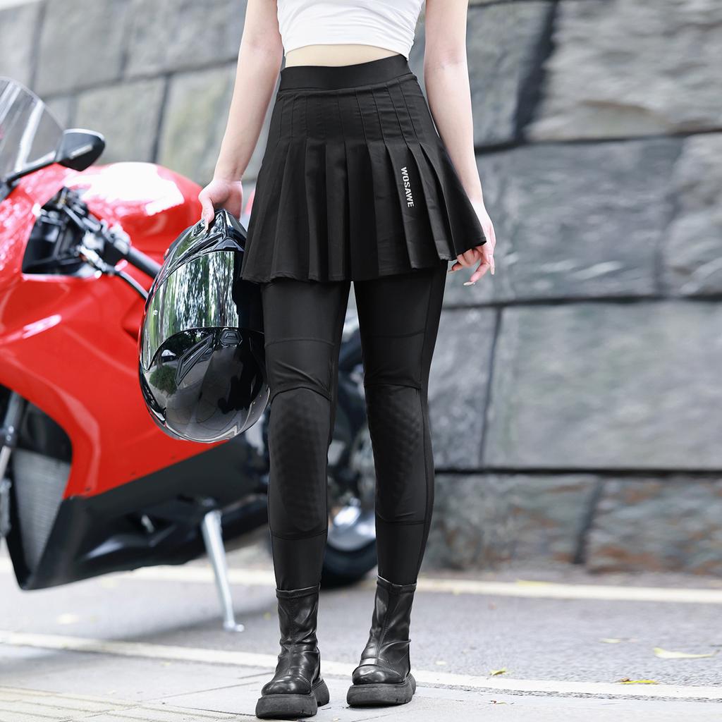 Pantaloni da motocross da donna, trasparenti, riflettenti, CE2, protettivi, traspiranti, in rete, vestibilità aderente per