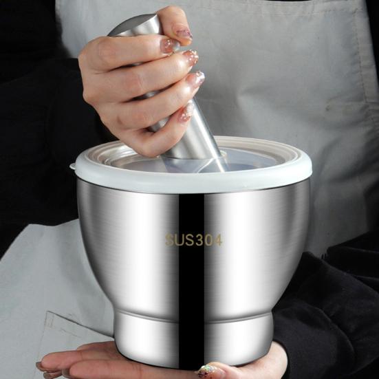 

Прочный пресс для чеснока, нержавеющая полупрозрачная крышка, шлифовка