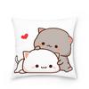 Home Peach Cat Cushion Cover Pillowcase Sofa Car Pillowcase Christmas Decoration Bedroom Living Room Pillowcase