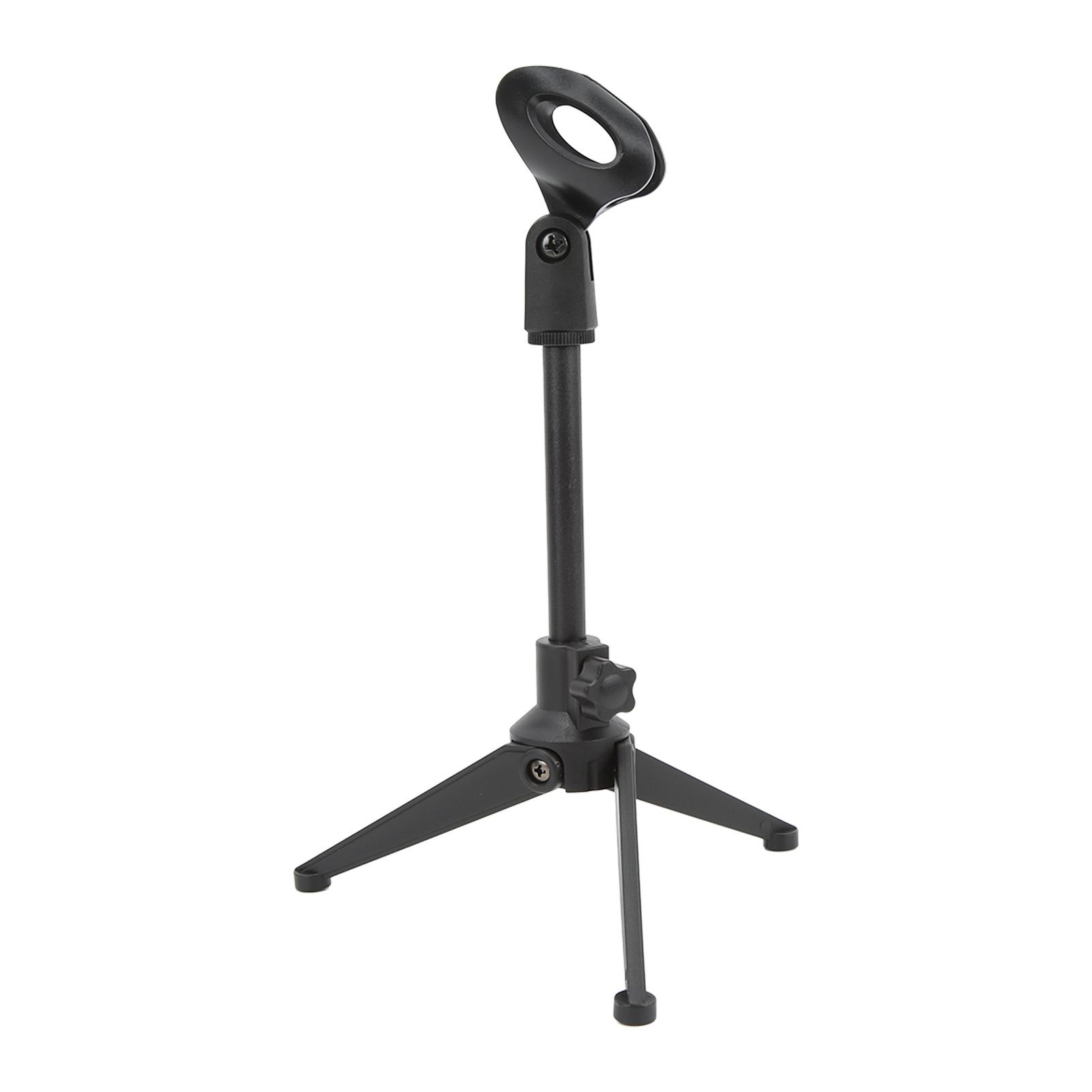 

Microphone Stand Desktop Tripod Mini Portable Table Stand Adjustable Mic Stand Mic Clip Holder