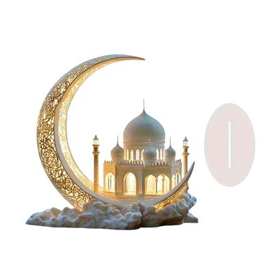 [H]Ramadan Table Decoration Beautiful Eid Al-Fitr Decor Acrylic Moon Ornament Ramadan Countdown Ornament For