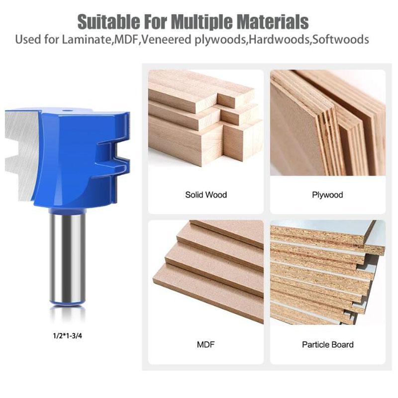 Cuțit de tăiere cu țevi de tip T Bits de frezat unealtă pentru prelucrarea lemnului Cuțit de îmbinare. Tijă de 12 mm 1/2 inch