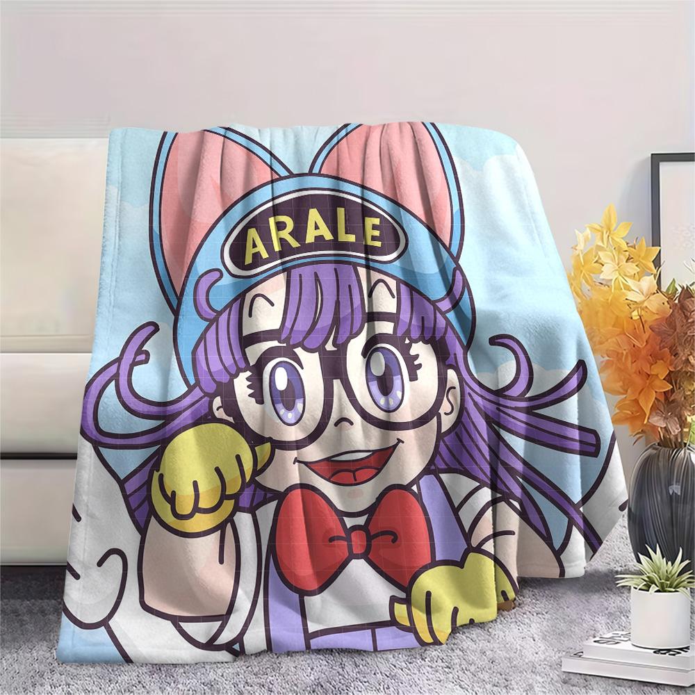 Dr. Slump Print Flannel Blanket, High quality Comfortable for All Seasons, Home Decor, Warmth and Comfort