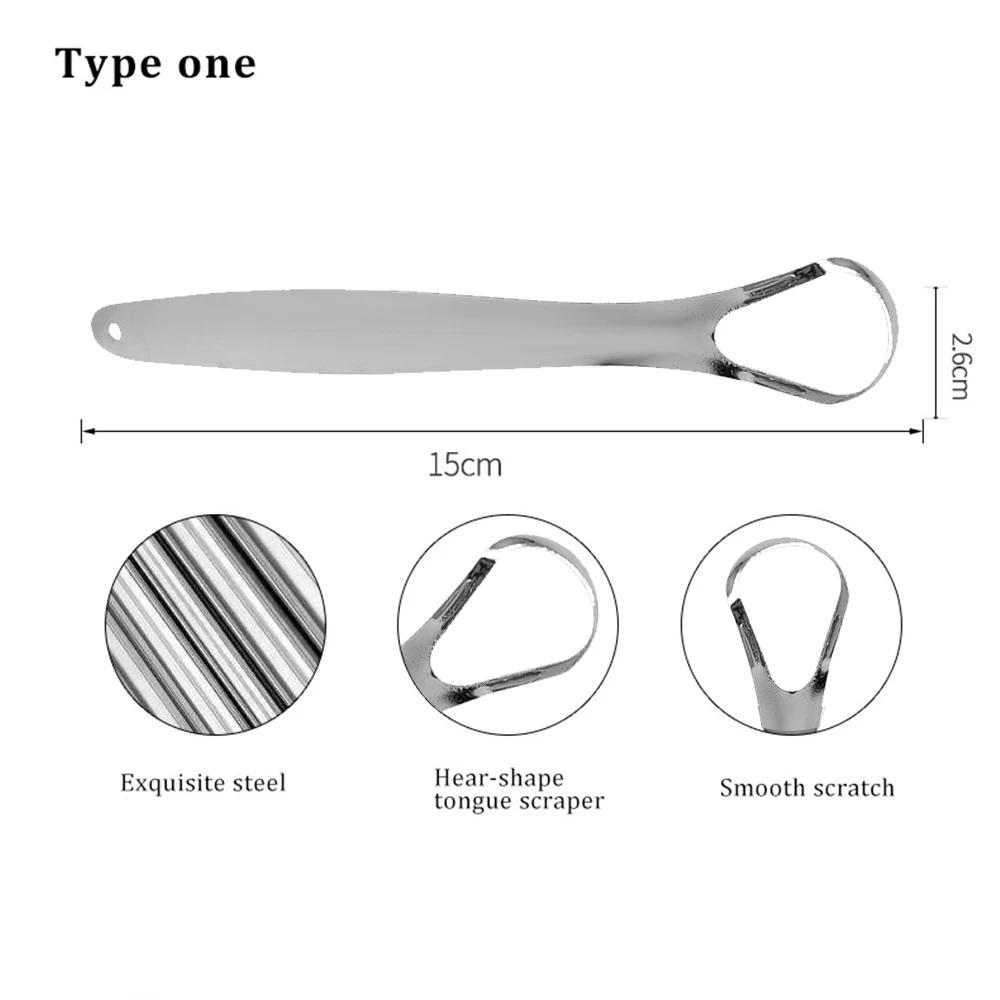 Stainless Steel Tongue Cleaner Scraper with Travel Case Oral Care Kit for Fresh Breath Adult Dental Hygiene Tool