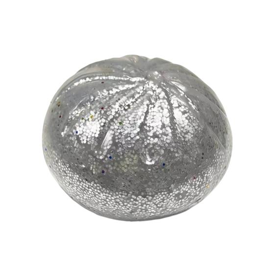 

Сквиш-игрушка «Клецка с блестками», мягкая, эластичная, игрушка-фиджет «Паровая булочка», игрушка-антистресс, имитация шарика из теста, настольная игрушка серебряный